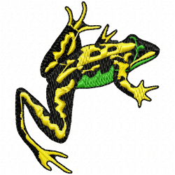 Frogs Embroidery Design 1